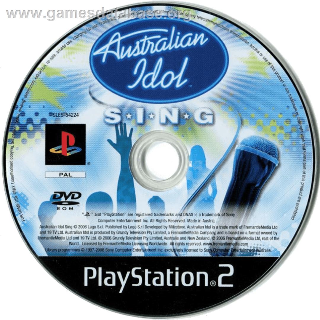 Australian Idol Sing - Sony Playstation 2 - Artwork - Cartridge